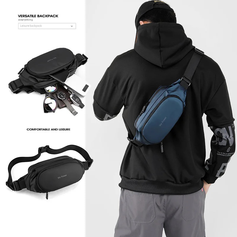 Mens waist bag multifunctional luggage outdoor sports messenger bag splash proof luggage mens phone bag 241008