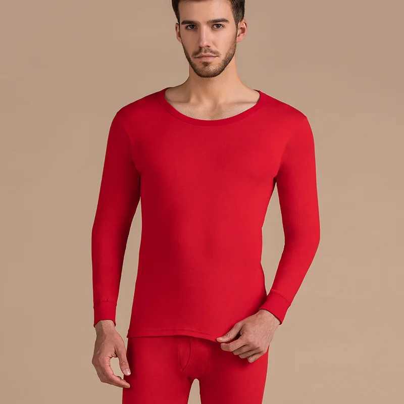 Women's Thermal Underwear Men Red Thermal Underwear Set Woman Winter Clothing Warm Suit Long Slve Top Warm Pants Leggings Thermo Underwear Unders