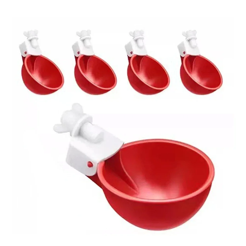 1-10Pcs Chicken Quail Hanging Water Cups Chicken Drinker Automatic Poultry Drinker Birds Water Bowl Drinker Cups for Poultry
