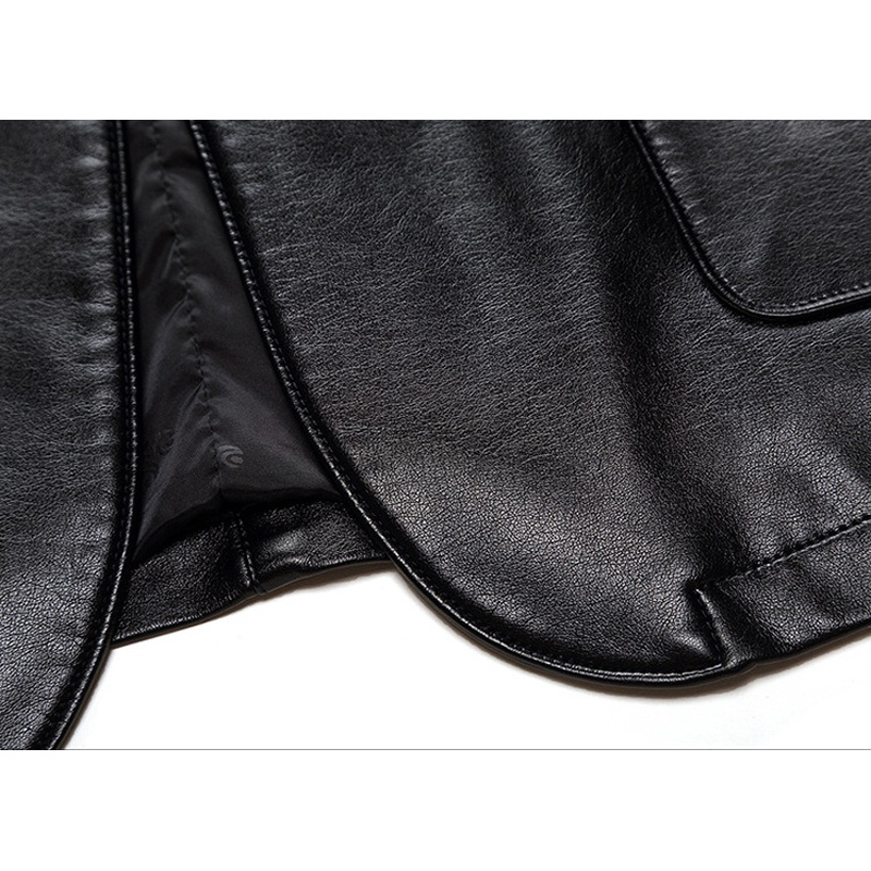 New Fashion Leather Jackets Button Outwear Men's Coats 2024 Spring Autumn PU Jacket Coat Plus Size 5Xl 6Xl 7Xl