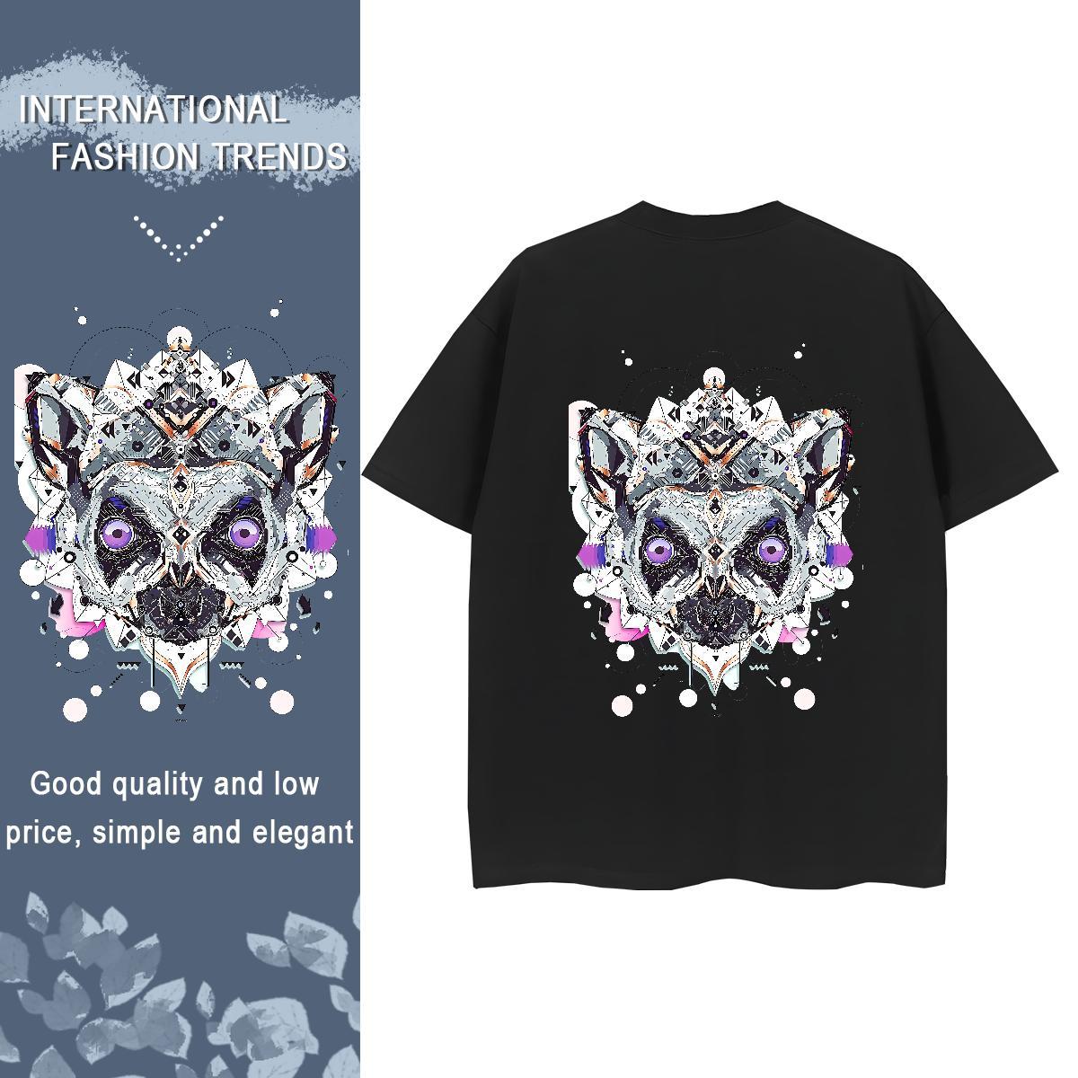 2024 Designer T Shirts Women 230g Pure Cotton Breathable Soft Sports Street Wear eye of the devil Womens Tshirts Loose Oversized Top Shirts