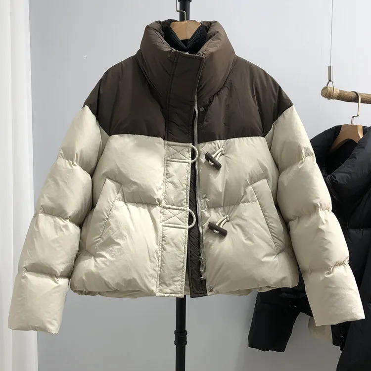 2024 Korean Winter Puffer Parkas Down Cotton Coat Casual Warm Jacket Short Female Outwear Fashion Loose Parka 240930