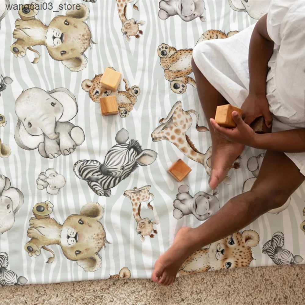 Blankets Swaddling African Animal Baby Blanket Newborn Boy Girl Shower Gift Elephant Giraffe Lion Flannel Fleece Nursery Bed Receiving Swaddle L240910