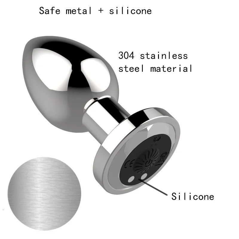 Multi Frequency Metal Anal Plug Vibrator Wireless Remote Control Massage Anal Adult Masturbator For Female Male 241010