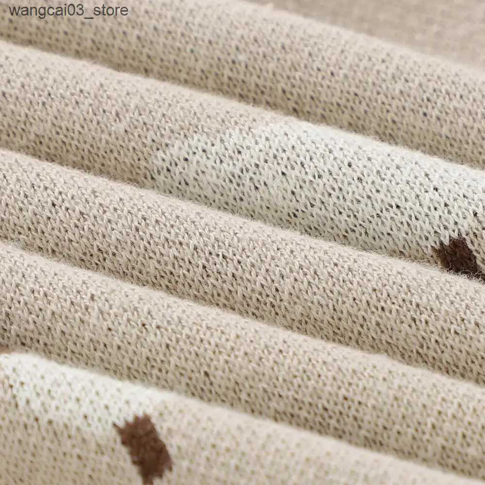 Blankets Swaddling Baby Blankets Newborn Swaddle Wrap 100*80 CM Cotton Knitted Infant Kids Stroller Bedding Quilt Super Soft Childrens Accessories L24