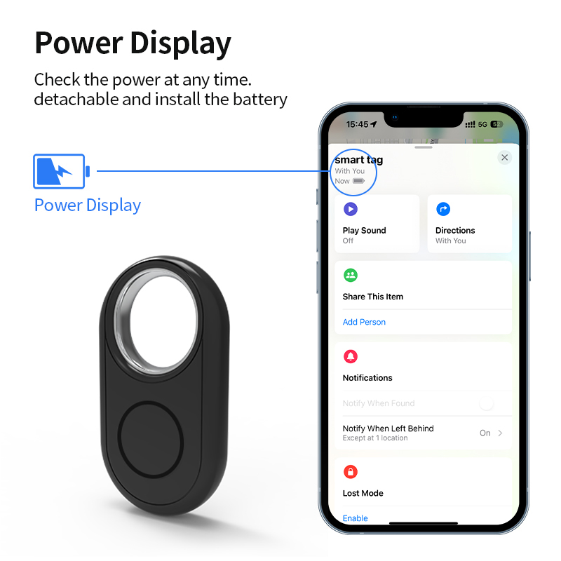 Smart Tracker Replacement to Normal Pet Collar Work with Apple Find My app Bluetooth Real Time Tracking Sound Positioning Tag