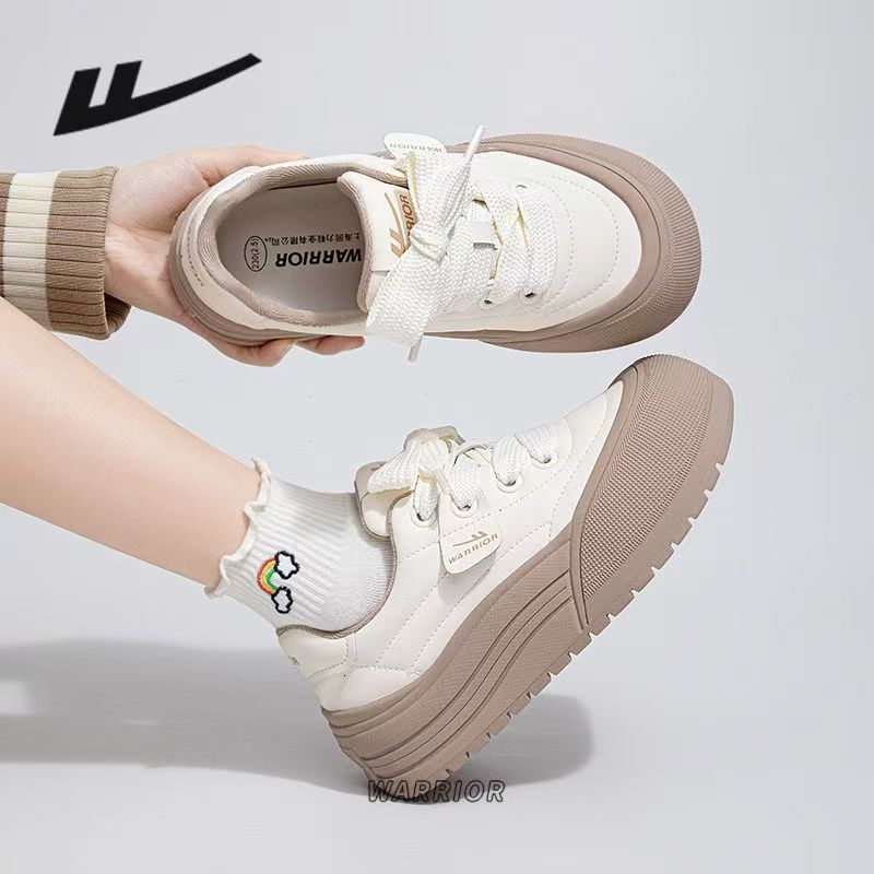 Huili Women's Shoes 2024 Autumn New Collection Board Shoes Women's Thick soled Height Increasing Casual Shoes Breathable and Versatile, with