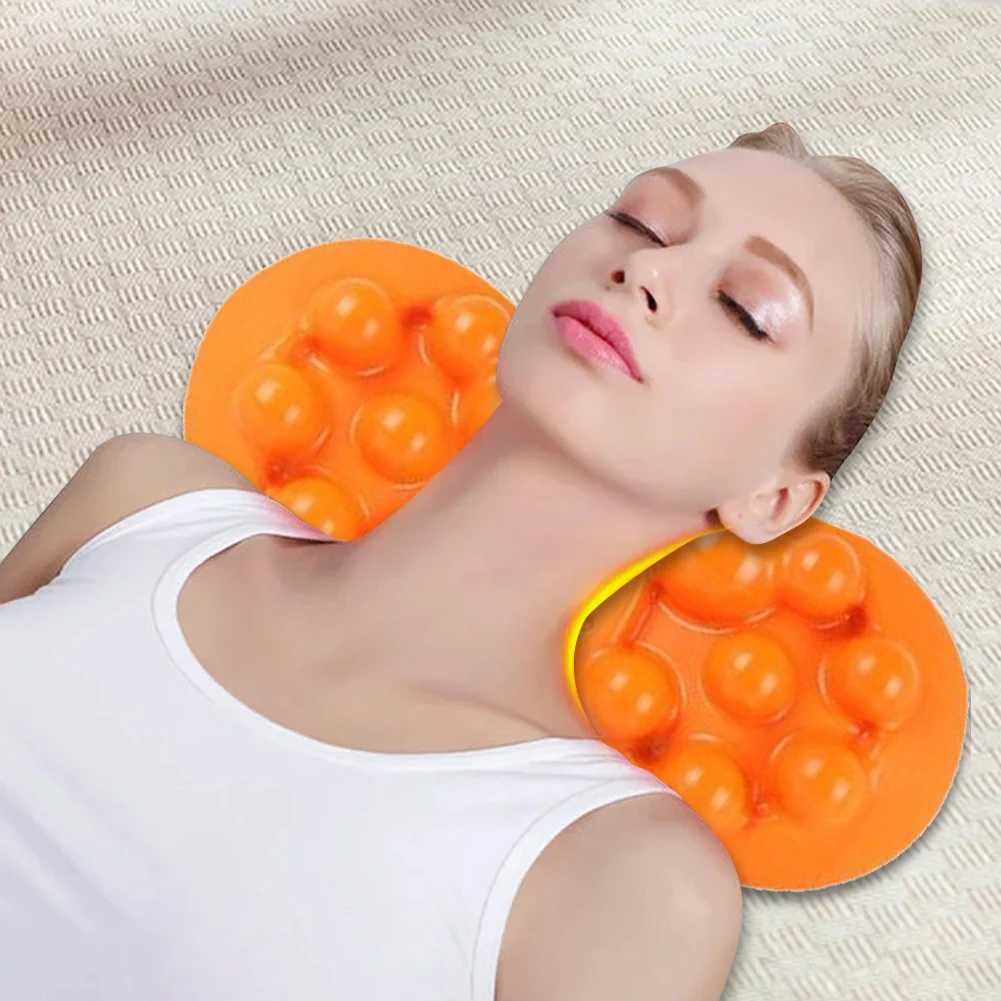The Cervical Traction device is an ergonomic neck stretching massager and portable Cervical spinal massage pillow designed for the neck shoulders and 