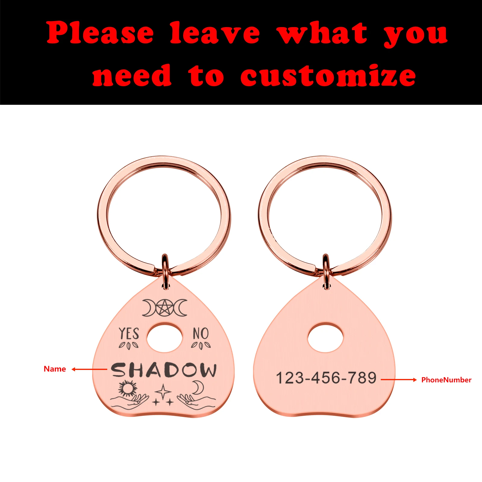 Personalized Dog ID Tag Engraved Cat Dog Puppy Kitten Pet Anti-lost Name Plate Customized Collar Tags Pendant Pet Accessories