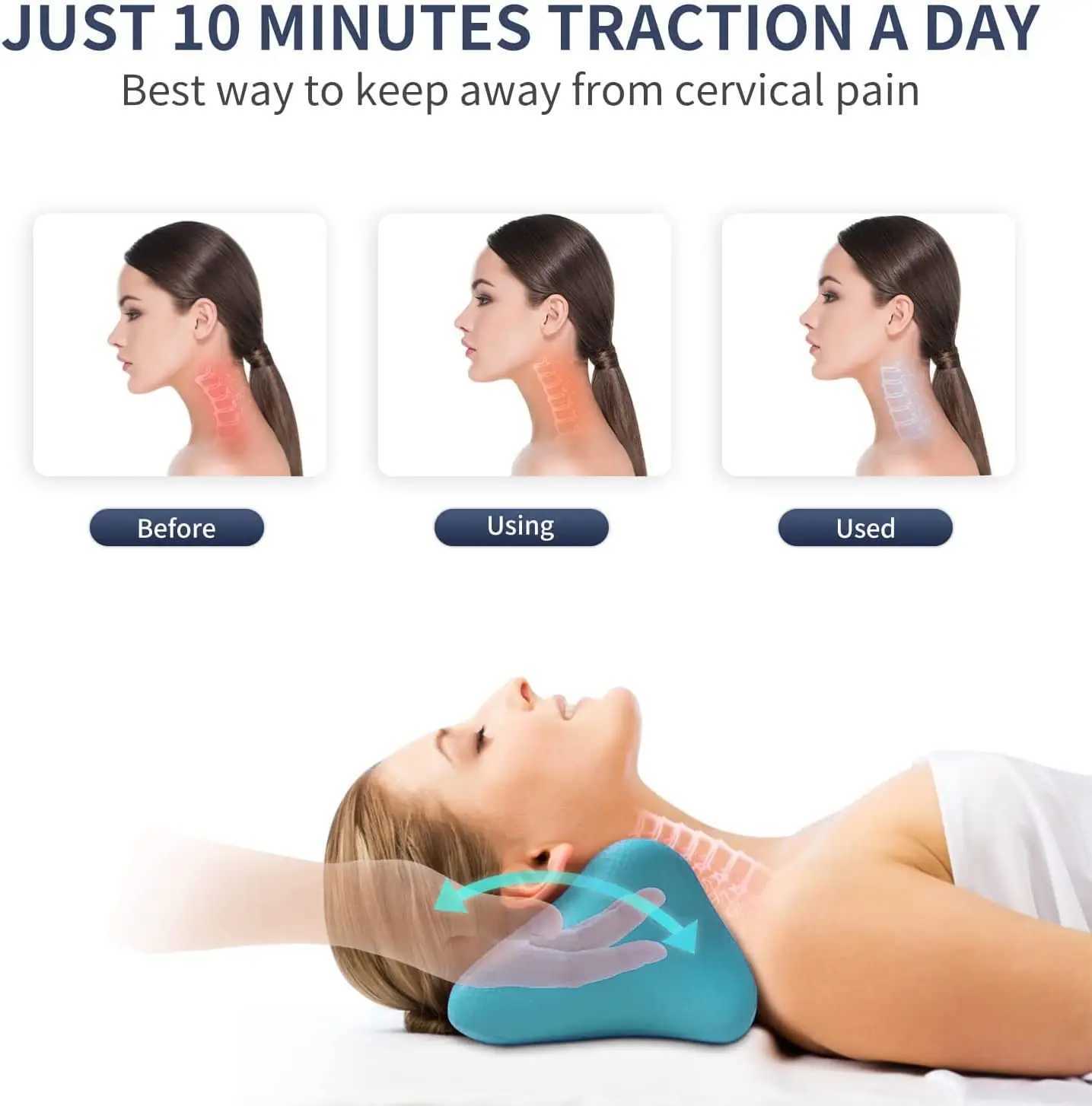 Neck shoulder stretcher relaxor spinal nerve traction device pain relief equipment spinal alignment W240819