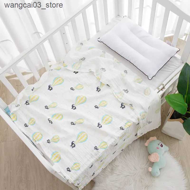 Blankets Swaddling 120*110 cm Cotton Baby Blanket Bath Towel Swaddle Blanket Diaper Gauze Muslin Blanket Baby Blankets Newborn Blanket Swaddle L240910