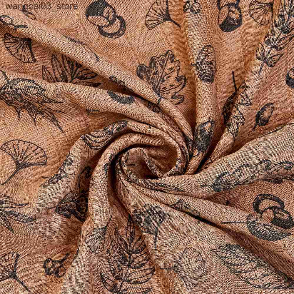 Blankets Swaddling Kangobaby #My Soft Life# 2023 New Premier Quality Bamboo Cotton Baby Muslin Blanket And Cap Breathable Newborn Swaddle L240910