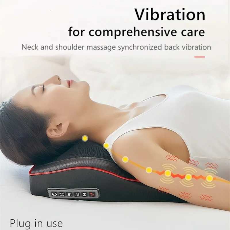 Jinkairui 3-in-1 Massage Pillow Large Size Household Car Dual Use Neck Back Shoulder Waist Body Massager Knee Vibration Relieves Fatigue W240819