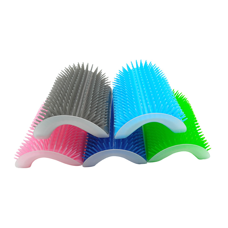 Corner Pet Brush Scratching Rubbing Comb Cat Play Toy Plastic Hair Removal Massage Tool Kitten Self Grooming Scratchers Combs