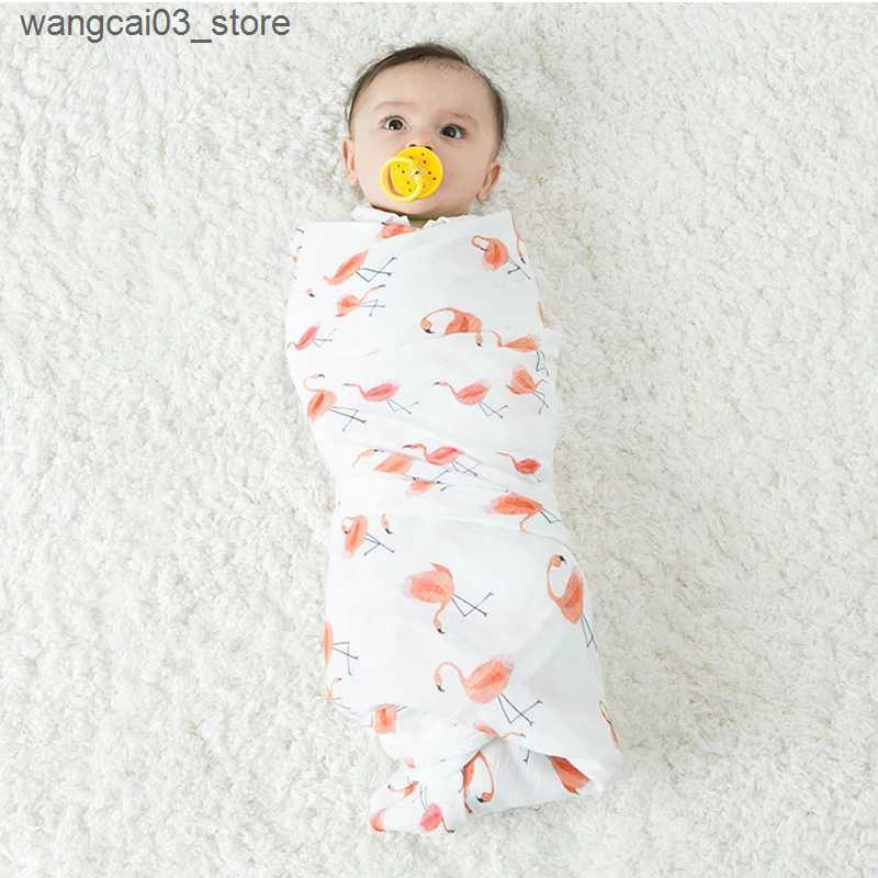 Blankets Swaddling Baby Blanket Muslin Swaddle Wraps 100 % Cotton Bamboo Fiber Baby Blankets Newborn Bamboo Muslin Blankets 115x120cm L240910