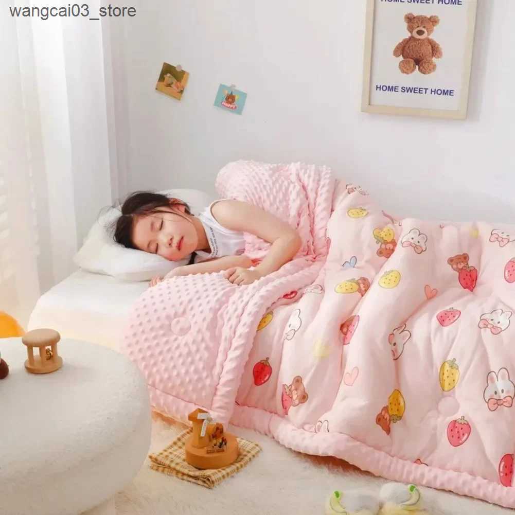 Blankets Swaddling Class A Winter Warm Baby Quilt Comforter Quilted Blanket Summer Soft Nap Cover Bed Thick Blanket Kid Infant Swaddle Wrap Bedding L2