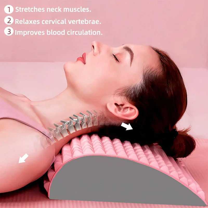 Back stretcher neck and waist support massager back stretcher for spinal correction posture corrector pain relief device W240819