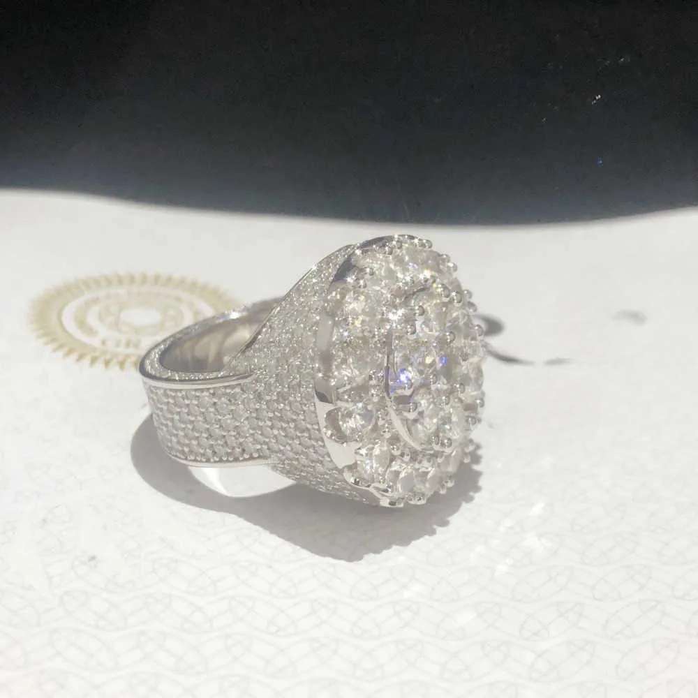 Moissanite Pass Diamond Tester Iced Out 925 Silver Champion Ring Custom Hip Hop 10k 14k Men Jewelry