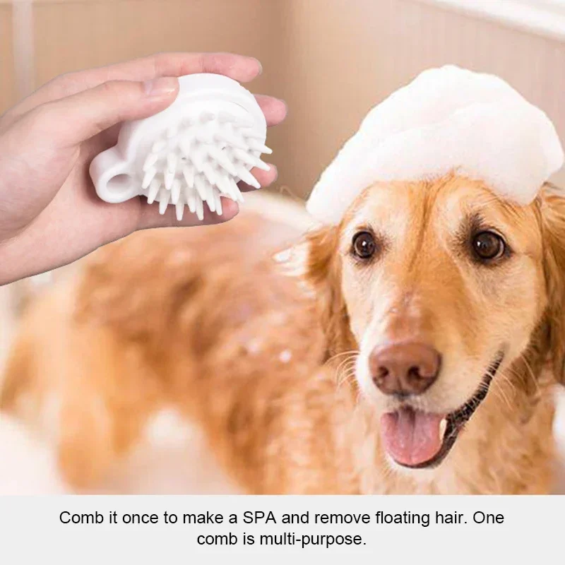 Pet Bath Brush Rubber Comb Hair Removal Brush Pet Dog Cat Grooming Cleaning Glove Massage Pets Hair Care Scrubbing Massage Brush