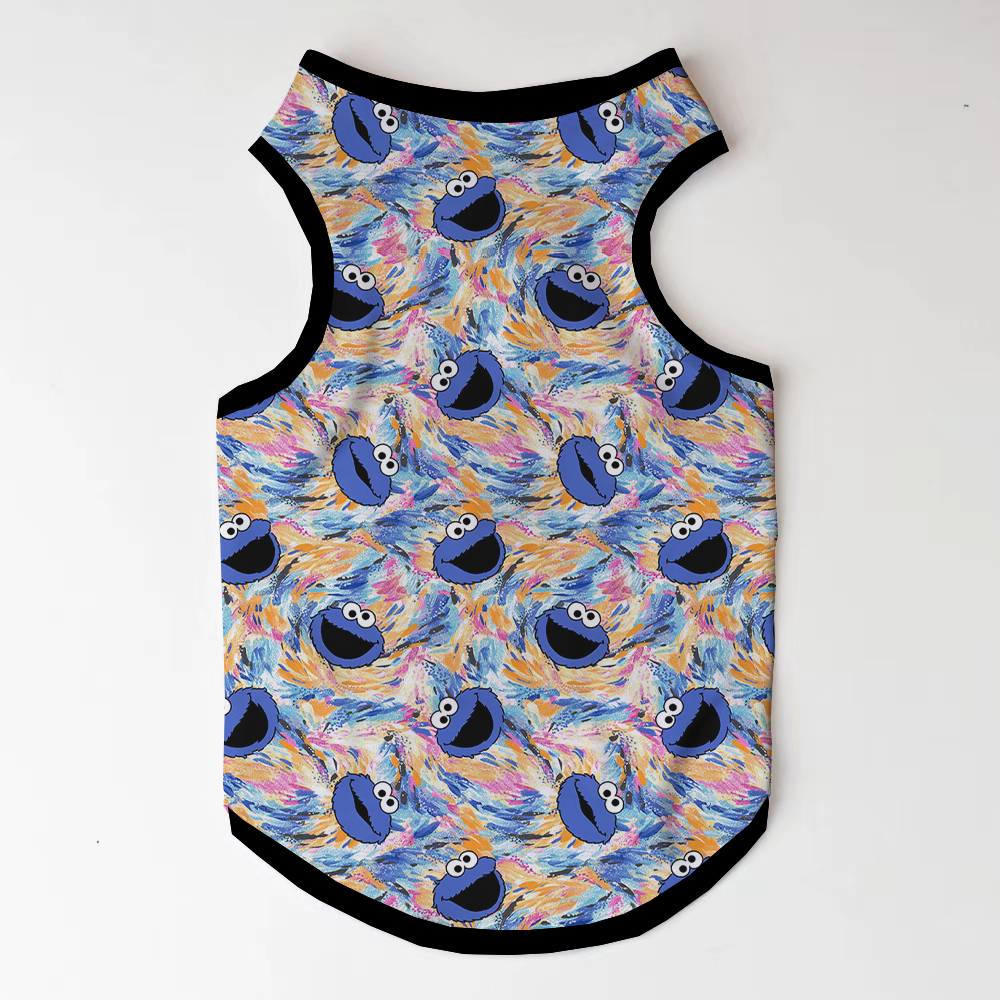 Spring Puppy Clothes Summer Dog Vest Small Dog Cartoon Print Dog Vest T-Shirt Clothing Suitable for Chihuahua