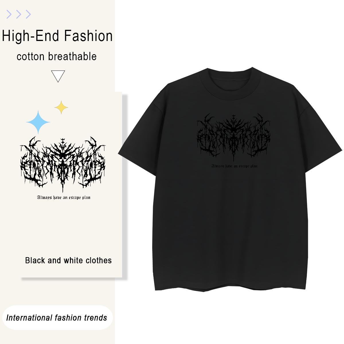 2024 DIY T Shirts Women 100% Cotton 230g O-Neck Short Sleeve High Street Hip Hop The Cross Women Tees Designer Nice Oversized L-4XL Tees Shirts