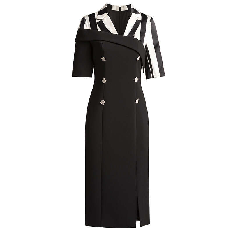 French dress slimming 2024 summer new exquisite temperament striped formal occasions hip hugging skirt for children