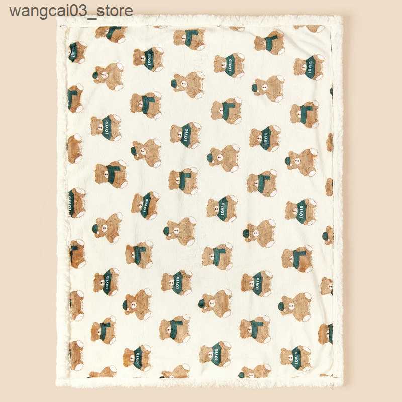 Blankets Swaddling Winter Baby Blanket Fleece Warm Quilt for Newborn Bedding Baby Swaddle Wrap Flannel Lamb Soft Baby Stroller Blanket Manta Bebe L240
