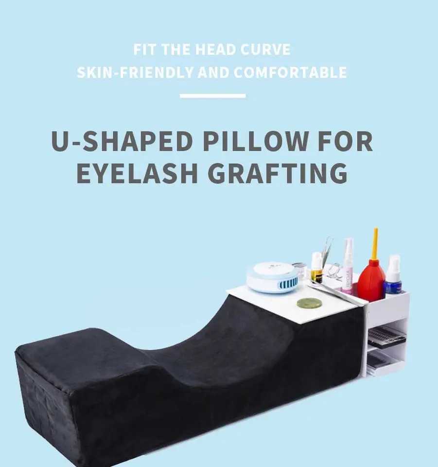 1 black eyelash pillow U-shaped pillow used as an auxiliary tool for operating table beauty salons particularly durable and washable W240819