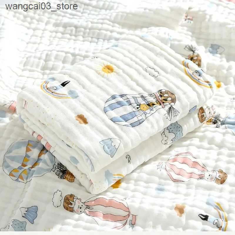 Blankets Swaddling 6 Layers Baby Blankets Newborn Muslin Cotton Gauze Soft Absorbent Swaddle Blankets Baby for Beds Shower Wipes Baby Bath Towel L2409