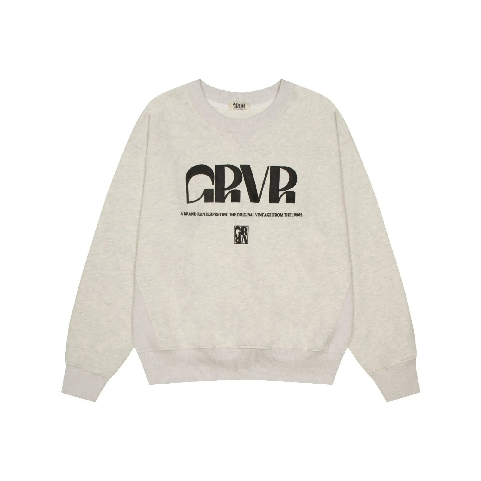 Trendy Grove Hoodie Classic foam Letter Crewneck Fall and Winter Casual Loose Top Trends for Men Women 241007
