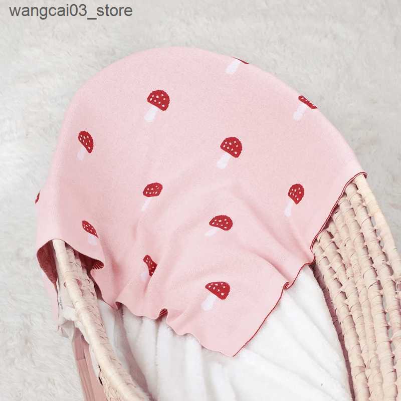 Blankets Swaddling Infant Baby Blanket 100%Cotton Super Soft Newborn Boy Bedding Plaid Crib Quilt Knitted Girl Stroller Warp Swaddling 100*80CM Kid L2