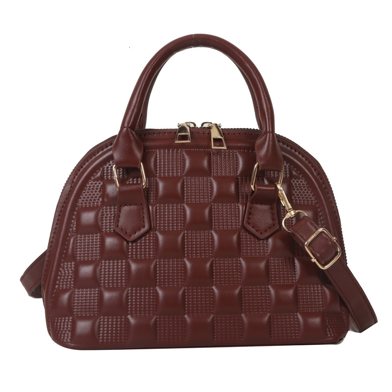 Simple solid color shell single shoulder crossbody bag, new stylish women's bag