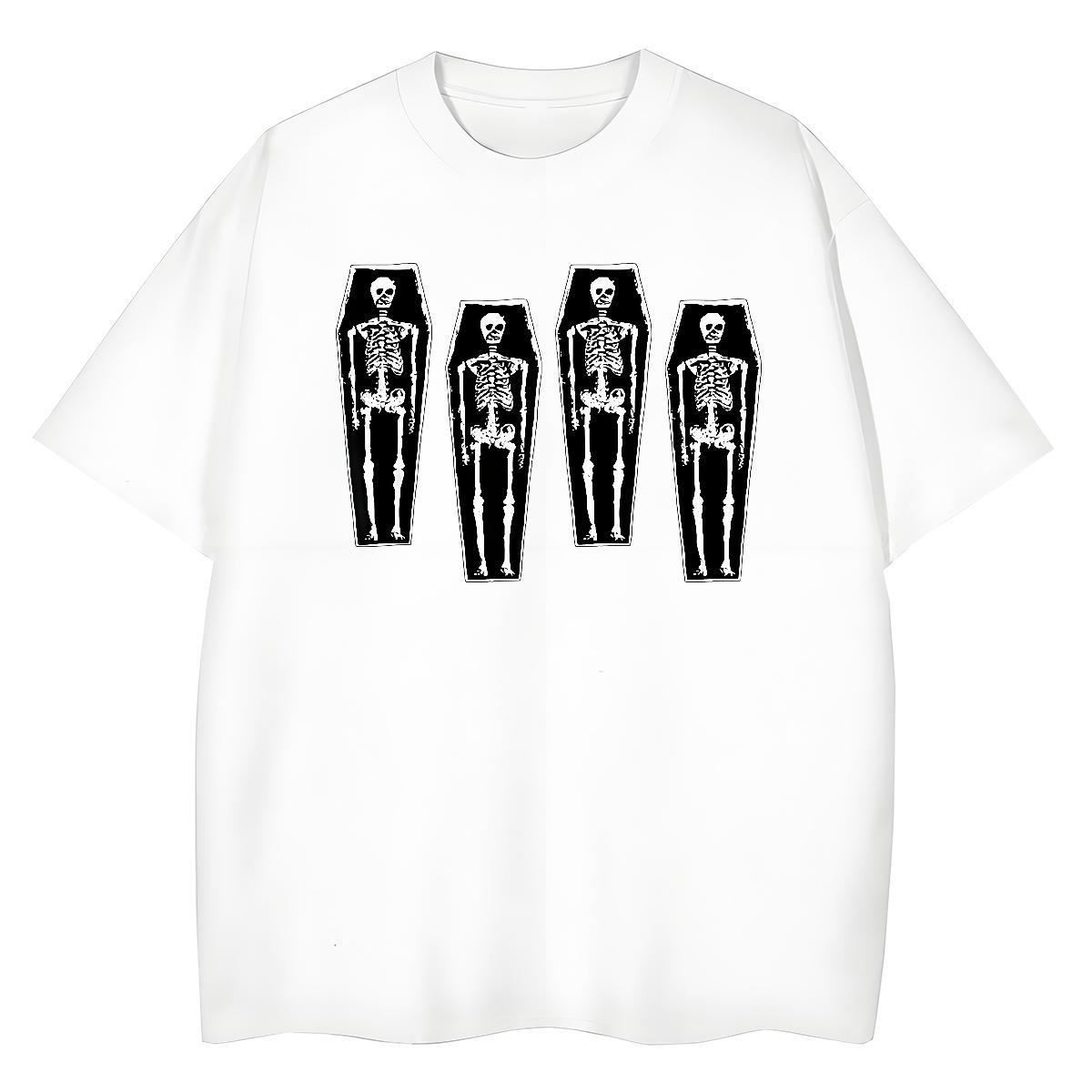 2024 Casual Woman T Shirts 230g 100% Cotton Crew Neck Sports Casual skull Couples T Shirts Designer Nice Customized Top Tees