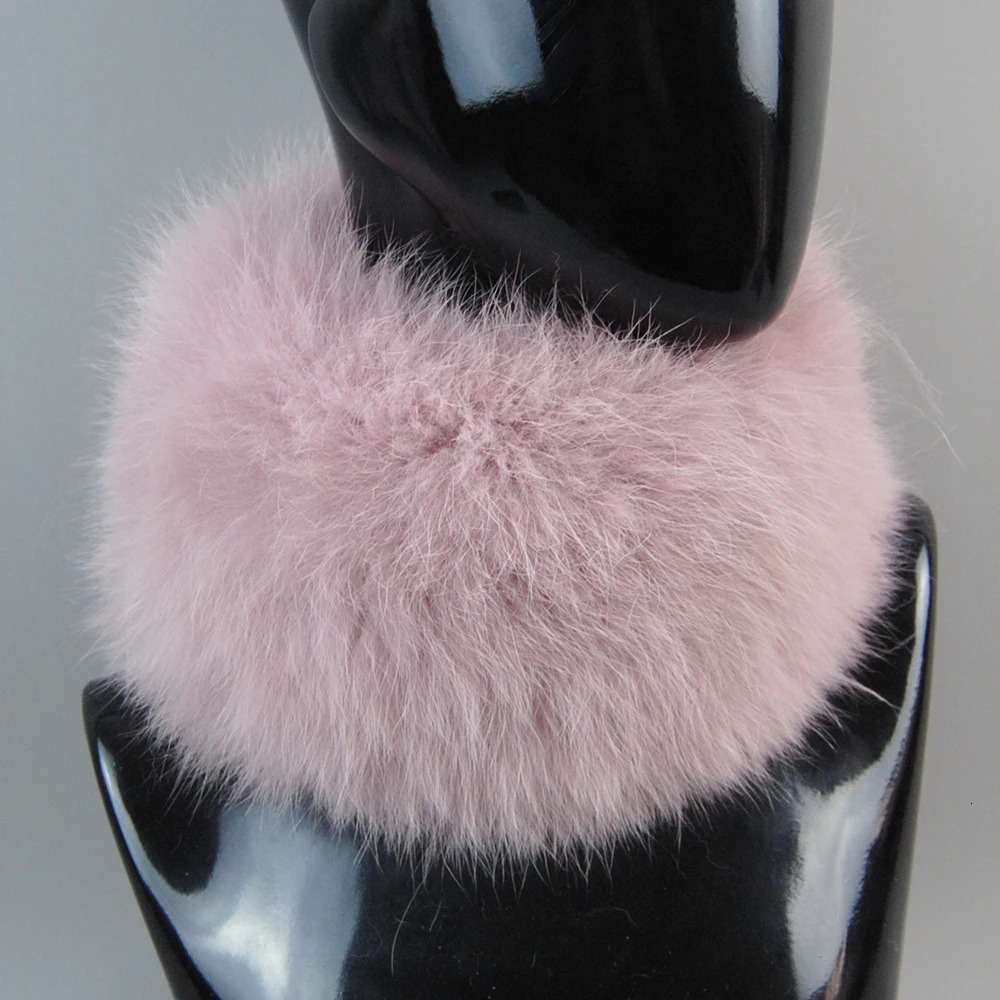 Natural Good Elastic Knitted Genuine Real Fox Fur Ring Scarves Warm Fox Fur Headband Women Winter Fashion Real Fox Fur Scarf 241009