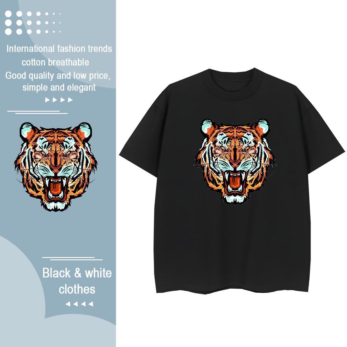 Stylist T shirt 100% Cotton 230g Comfortable Casual ferocity Women Tees Lady Anime Tops