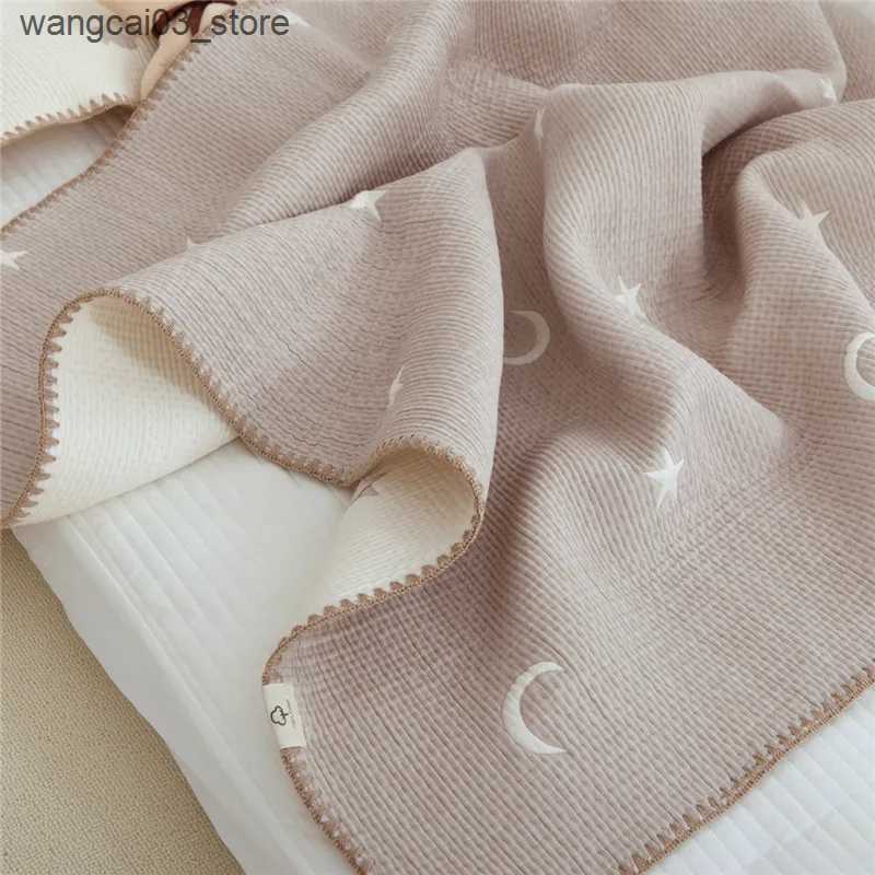 Blankets Swaddling Baby Blanket Newborn Organic Cotton Baby Swaddle Wrap Throw Blankets Cartoon Super Soft Infant Stroller Crib Receiving Blanket L240