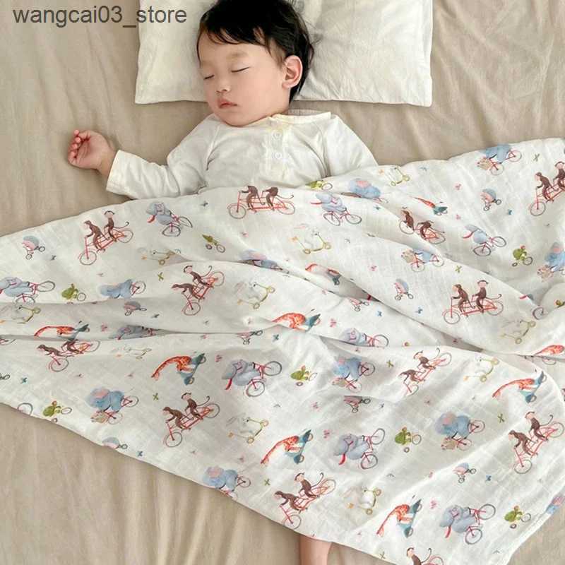 Blankets Swaddling Newborns Baby Blanket Super Soft Bamboo Cotton Muslin Baby Swaddle Wrap Infant Stroller Nursing Cover Bath Towel For Baby L240910
