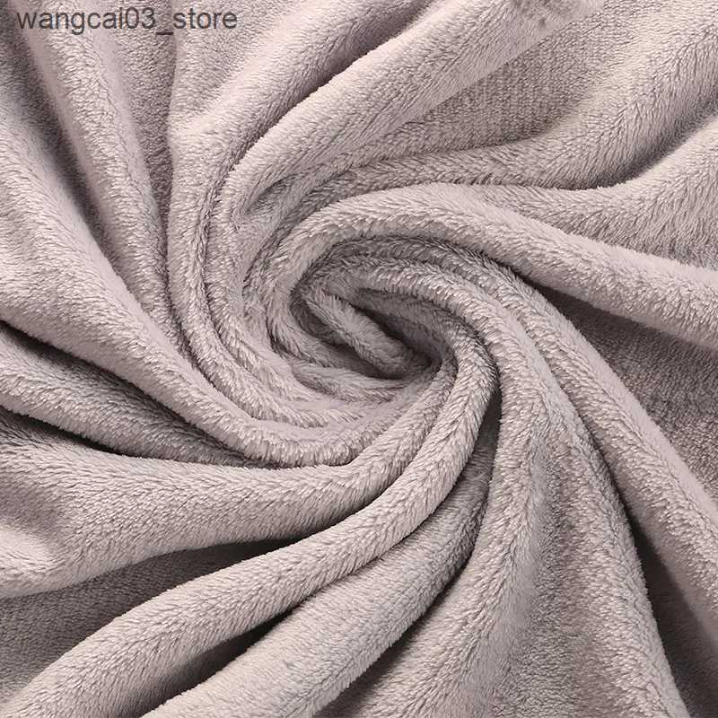 Blankets Swaddling 50*70cm Velvet Fleece Blanket for Baby Swaddling Small Throw Rug Bedding Cover Case Sheet Flannel Warm Solid Warm Micro Plush L2409