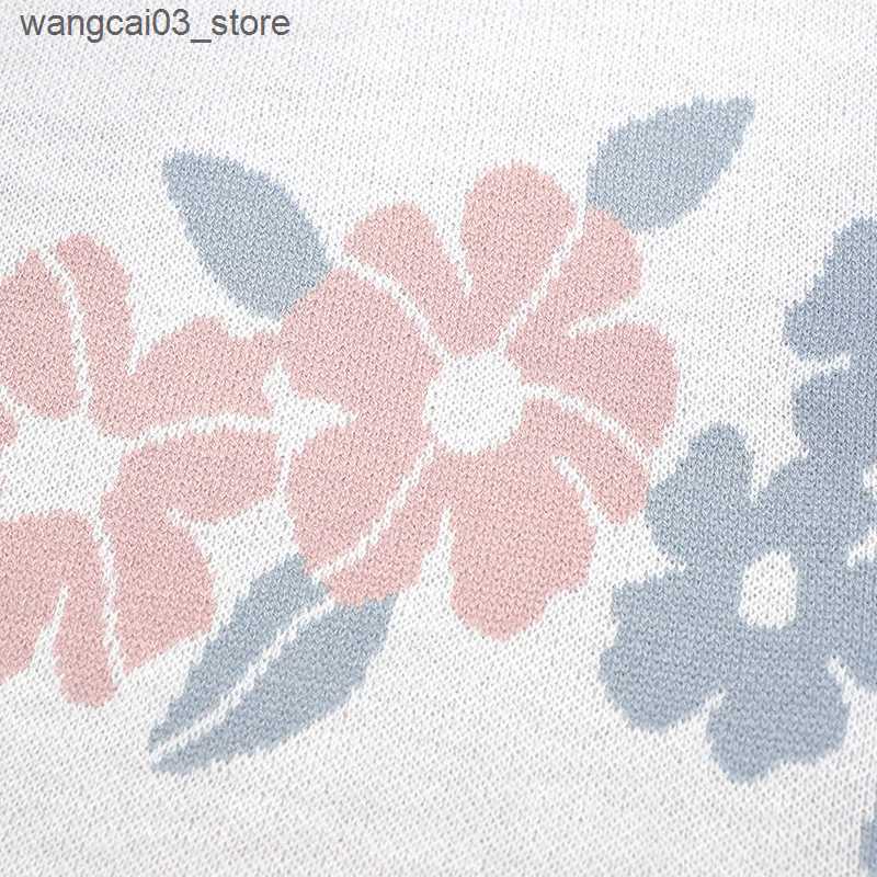 Blankets Swaddling Newborn Baby Blanket Knit Infant Stroller Swaddle Super Soft 90*70CM Toddler Girl Boy Bed Quilt Fashion Floral Plaid Sleep Cover L2