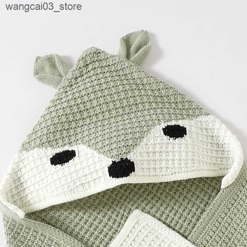Blankets Swaddling Newborn Baby Blanket Knitted Infant Girls Boys Bedding Quilt 75*75CM Toddler Stroller Swaddling Fashion Cute Fox Sleeping Covers L2