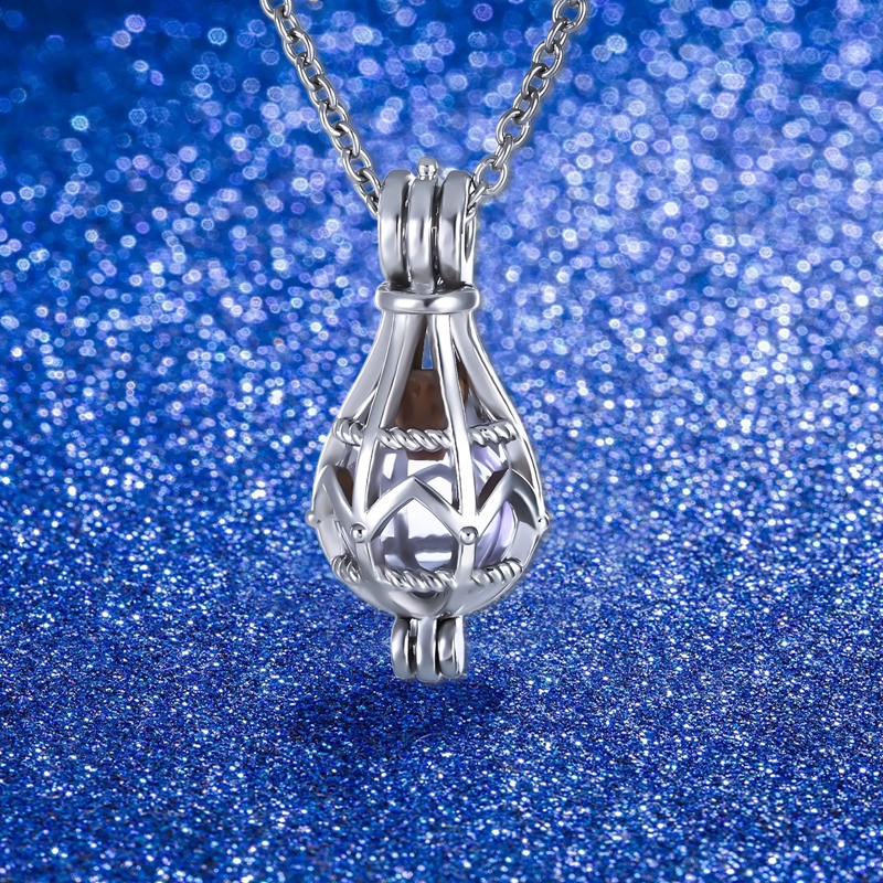 Hollow Keepsake Urn Necklace For Ashes Openwork Teardrop Urn Locket Necklace Keepsake Cremation Urn Memorial Pendant Necklace