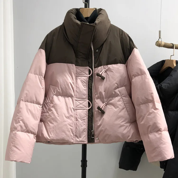 2024 Korean Winter Puffer Parkas Down Cotton Coat Casual Warm Jacket Short Female Outwear Fashion Loose Parka 240930