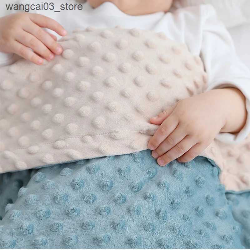 Blankets Swaddling 75*100CM Newborn Baby Bubble Blanket Thicken Super Soft Swaddle Blanket Children Stroller Blanket Slort Plush Blanket A1254 L240910