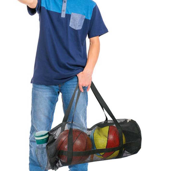 Large capacity basketball and football storage bag, sports yoga and fitness training backpack, PVC sturdy and sturdy 241015