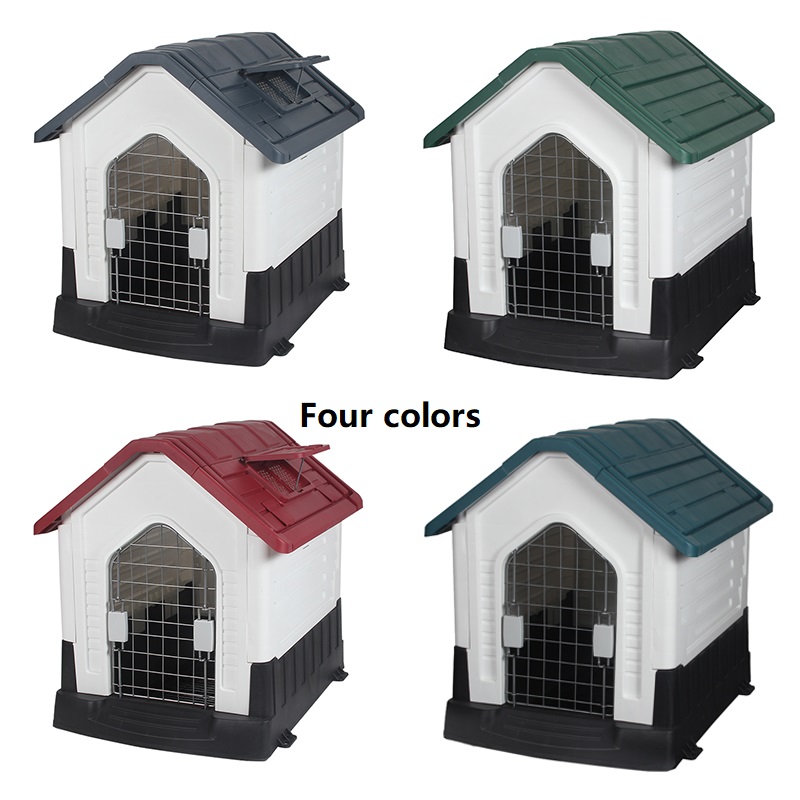 Factory wholesale waterproof easy to assemble and clean modern corner plastic dog house for large dog