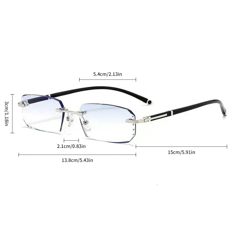 outdoor pochromic reading glasses for men and women UV protective far sighted glasses diamond cut borderless Presbyterian Church 01.04.0 241011