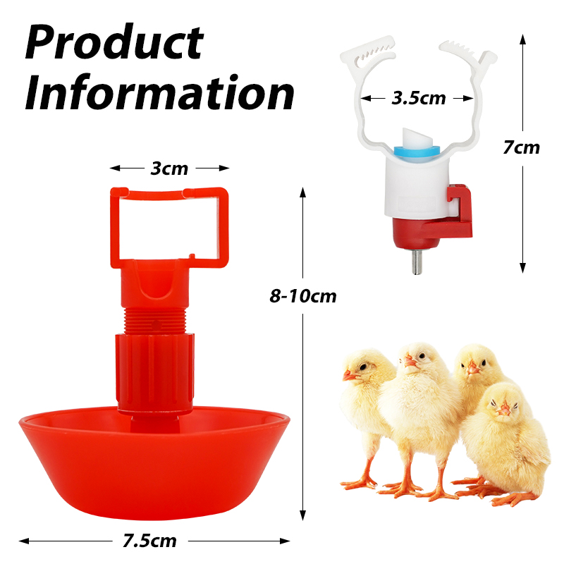10/20 Pcs Automatic Chicken Water Nipple Drinker Bowl Chick Bird Drinking Hanging Cups Waterer Fountain Quail Farm Accessories