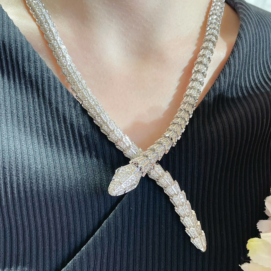 ADITA snake necklace TOP quality zircon With counter large box designer necklace for women X042
