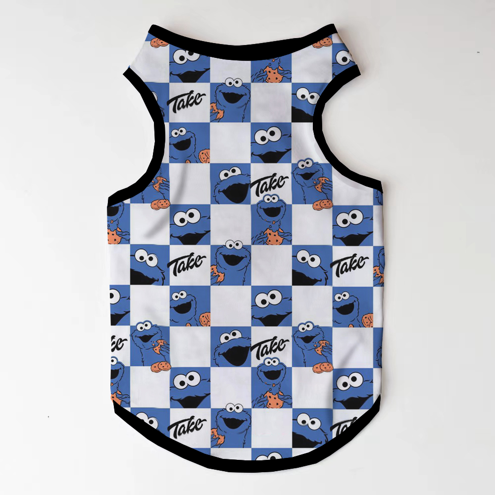 Spring Puppy Clothes Summer Dog Vest Small Dog Cartoon Print Dog Vest T-Shirt Clothing Suitable for Chihuahua