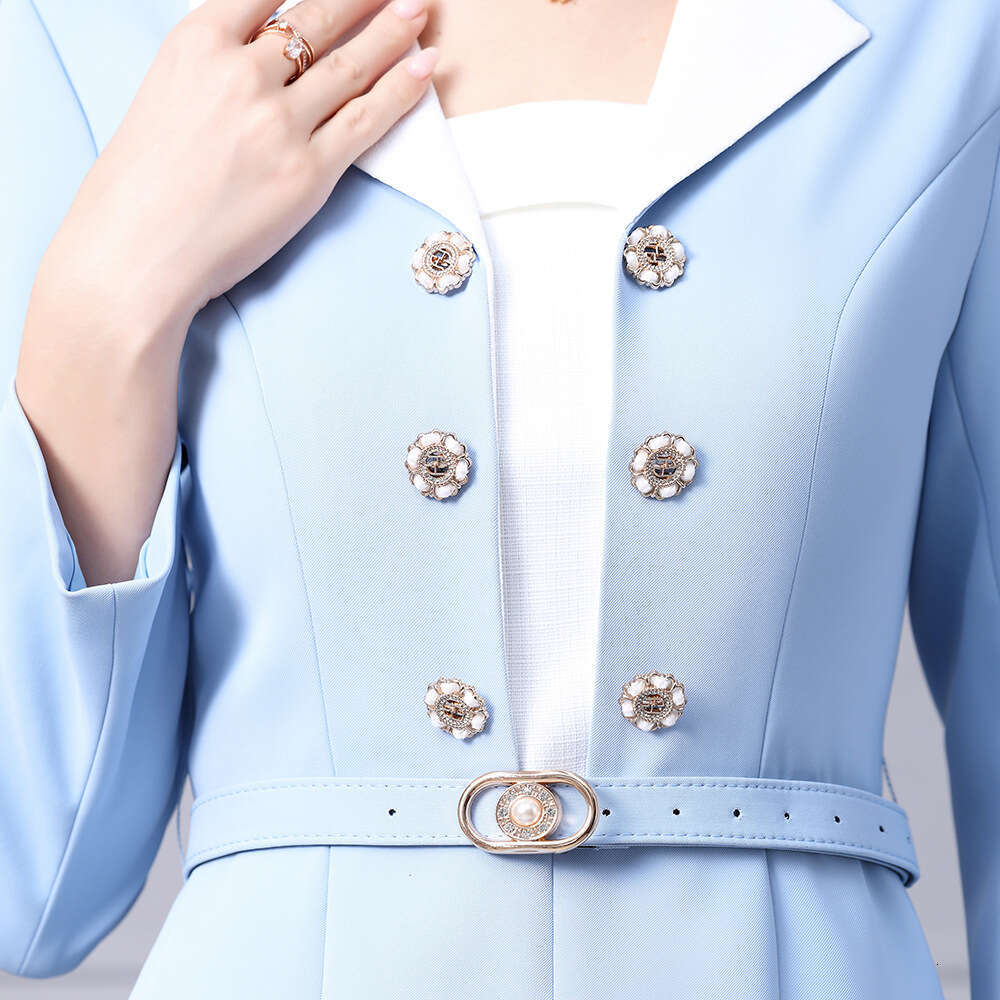 color blocked waist slimming suit with split hips professional and capable temperament womens dress 2024 new style